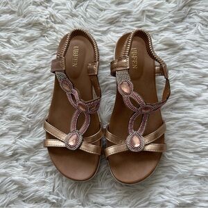 Ubfen Womens Sandal Elastic Ankle Strap Size 6